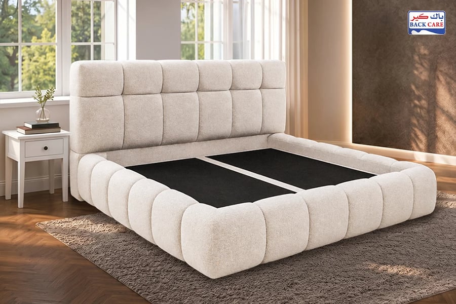 سرير مودرن منجد VIP-Diamond Bed  - ضمان 10 سنوات