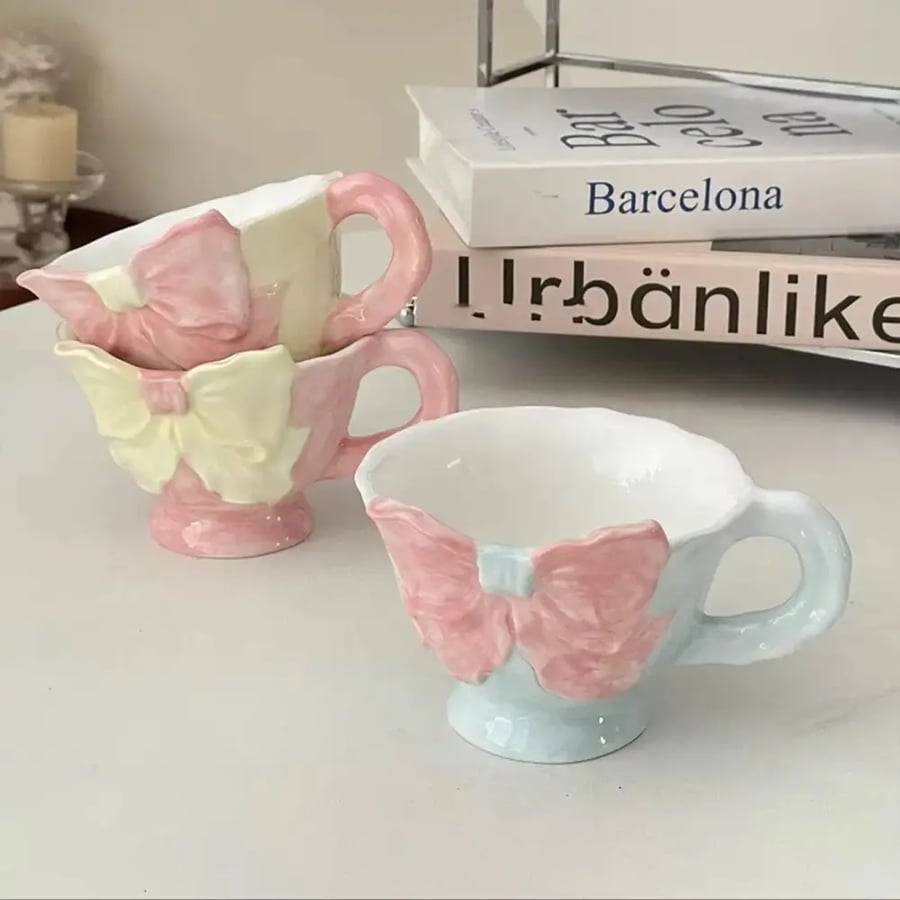 كوب سيراميك فيونكة 180ML يدوي مع مقبض