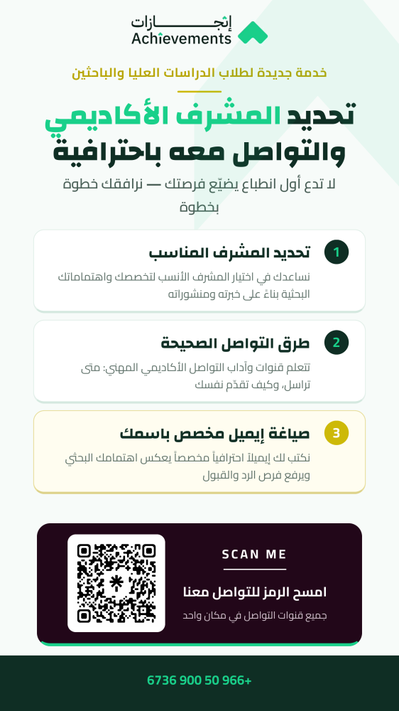 تحديد المشرف وطرق التواصل معه (Identifying a Supervisor and Communication Guidance)