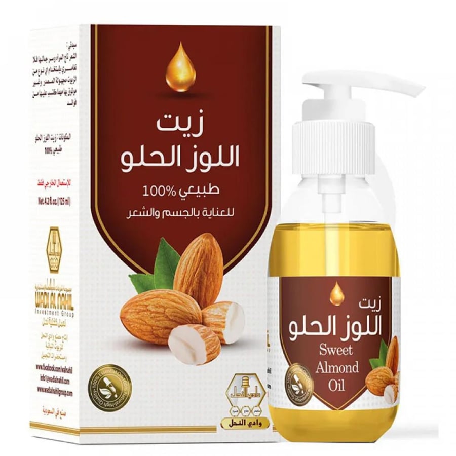 Wadi Al Nahil Body Oil, 125 ml, Sweet Almond Oil