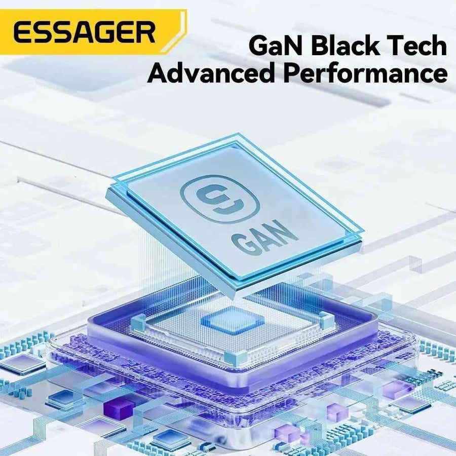 شاحن جدارى أصلى من esessager 33W من النوع USB A+C مع شحن سريع، مع ميزة QC 33واط للشحن السريع
