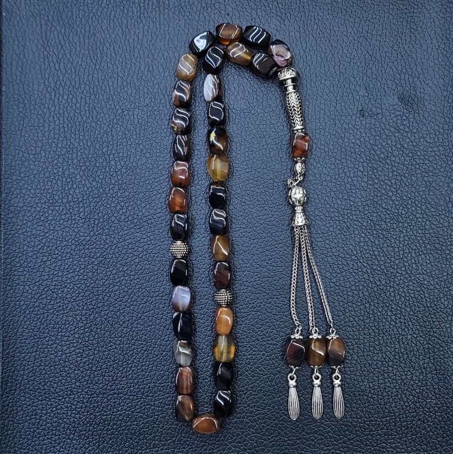 Brazilian agate prayer beads