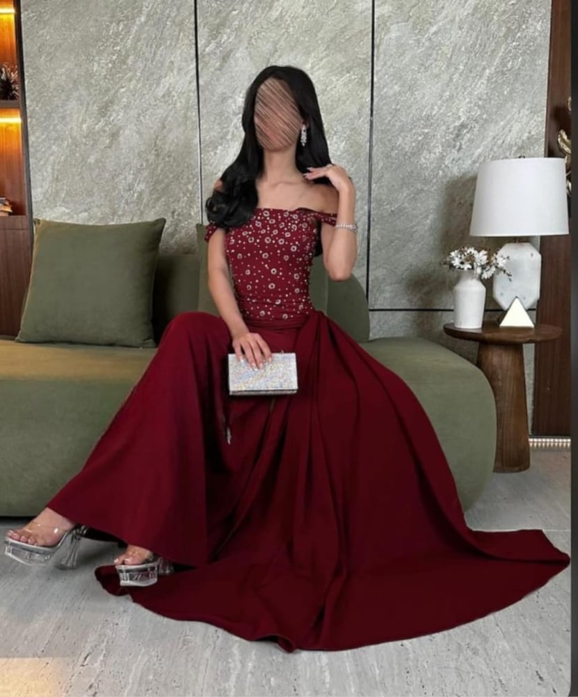 فستان سهره باربي بفصوص ولؤلؤ ناعم