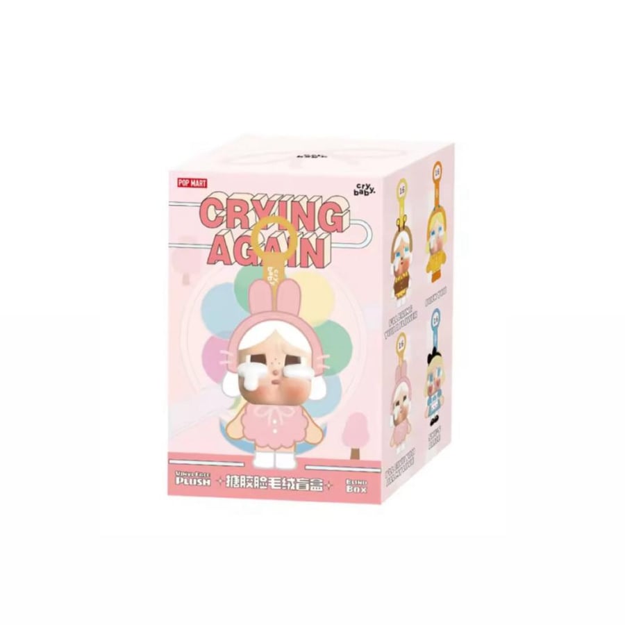 Original 100% POP MART CRYBABY Crying Again Series - Vinyl Face Plush