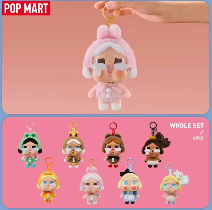 Original 100% POP MART CRYBABY Crying Again Series - Vinyl Face Plush