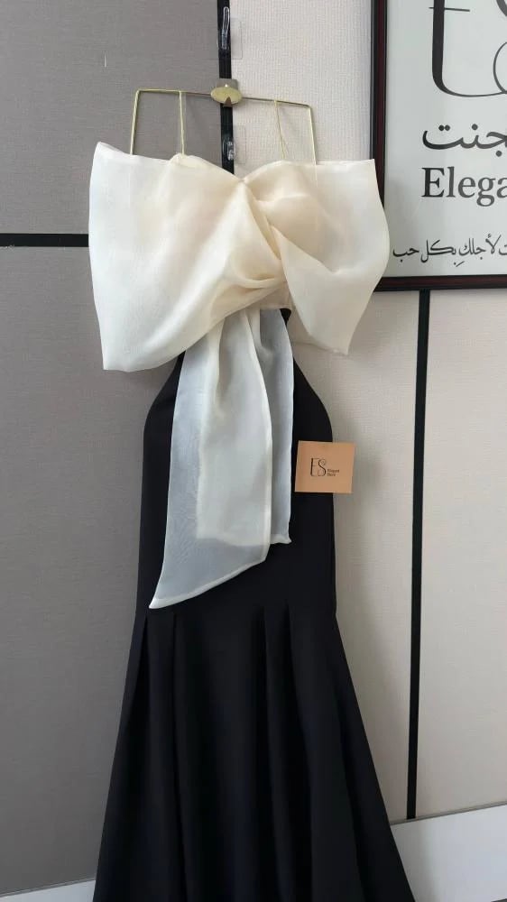 فستان اسود فستان ناعم فستان راقي فستان جديد فستان فرح فستان مناسبه