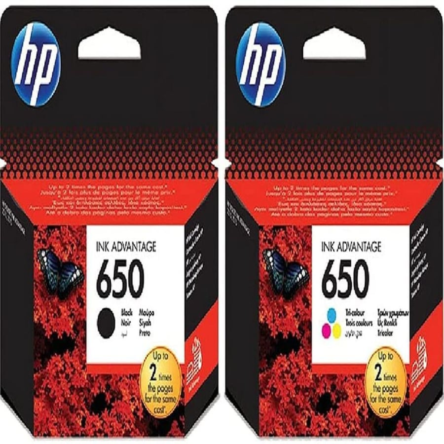 طقم حبر اتش بي 650 اسود وملون