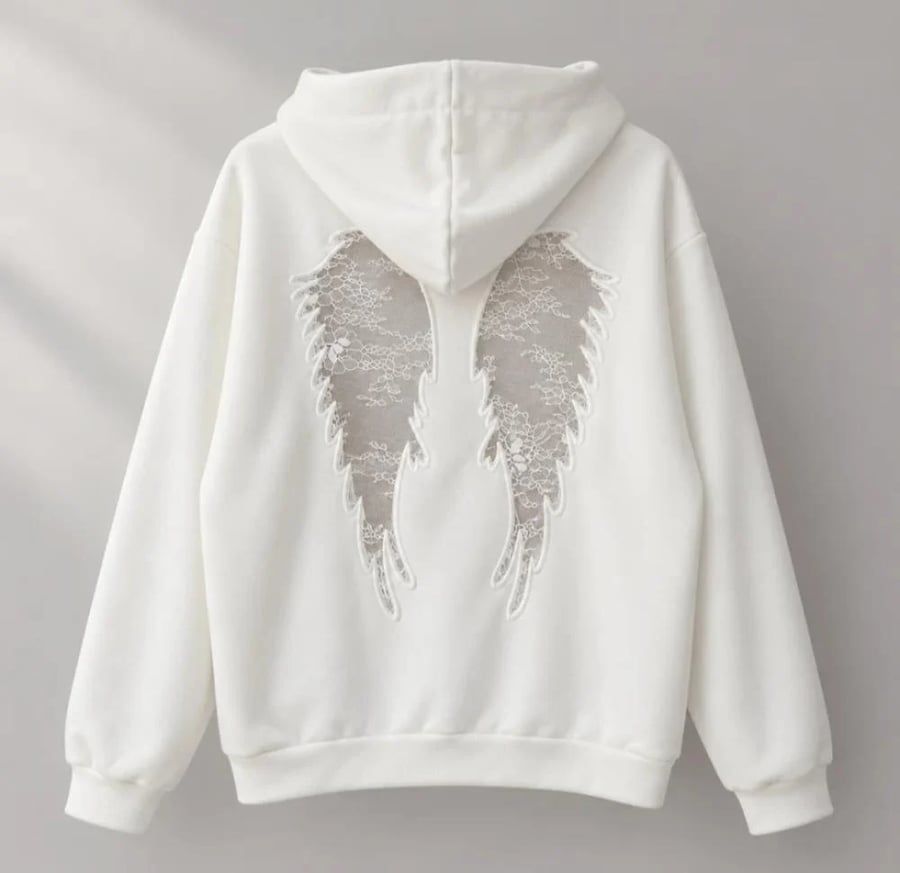 Wings sequin hoodie | هودي الأجنحة
