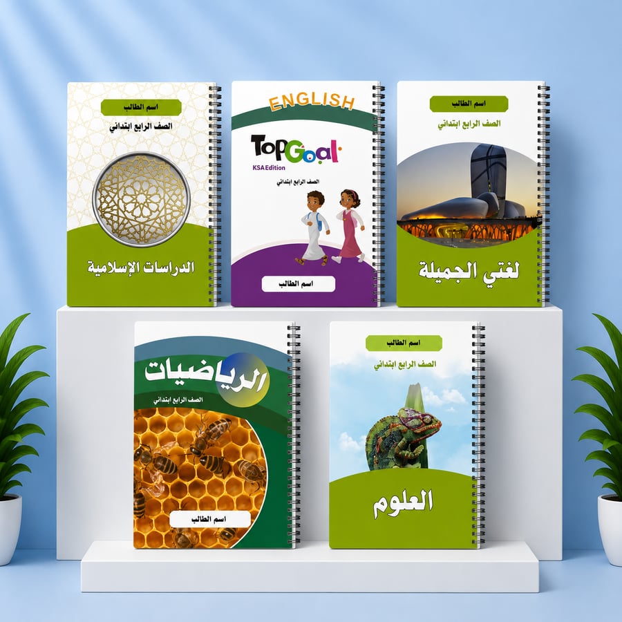 دفتر مدرسي A5 مخصص - الصف الرابع ابتدائي