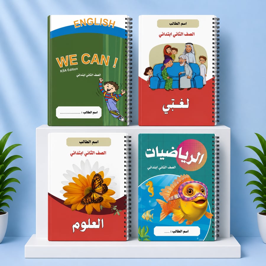 دفتر مدرسي A5 مخصص - الصف الثاني ابتدائي