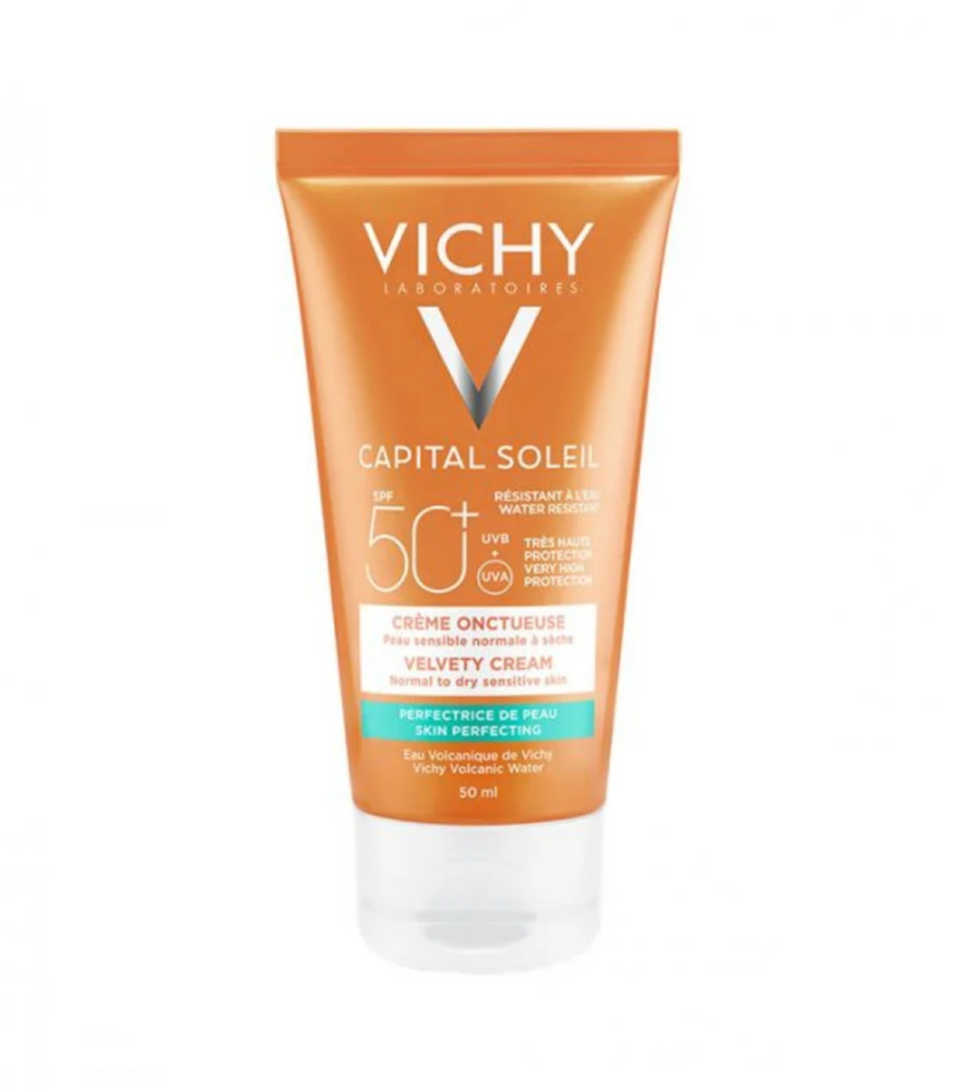 كريم واقي من الشمس كابيتال سولي بلمسة مخملية +SPF50 من فيشي 50مل