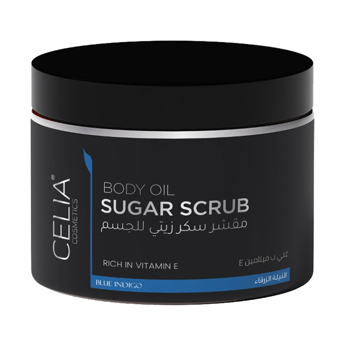 Oil-based sugar scrub for the body with blue indigo from Celia - 400g