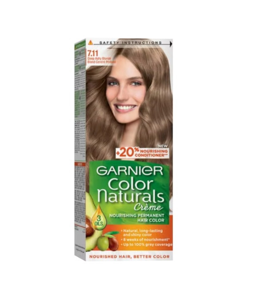 Garnier Color Naturals Permanent Cream Hair Dye - 7.11 Deep Ash Blonde