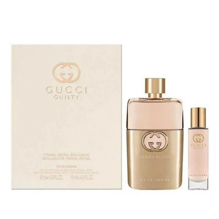 طقم قوتشي غليتي بور فيم او دو بارفيوم عطر 90مل + عينة 15مل
