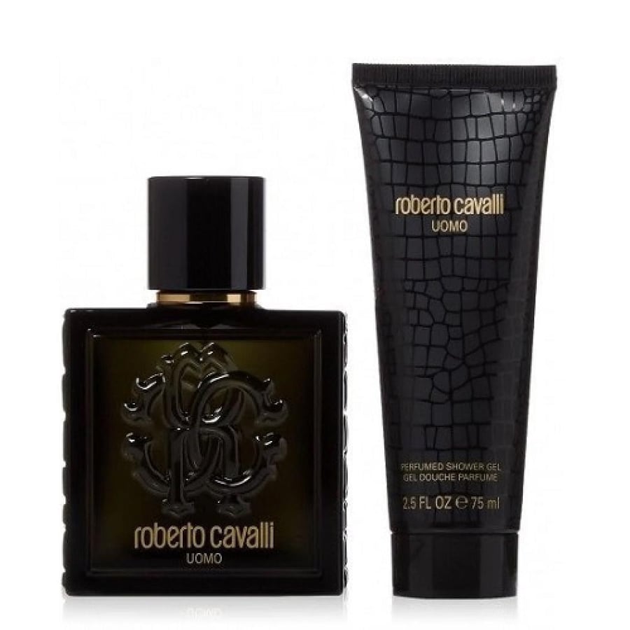 طقم روبرتو كفالي اومو الرجالي او دو تواليت - عطر 100مل + شاور جل 75مل