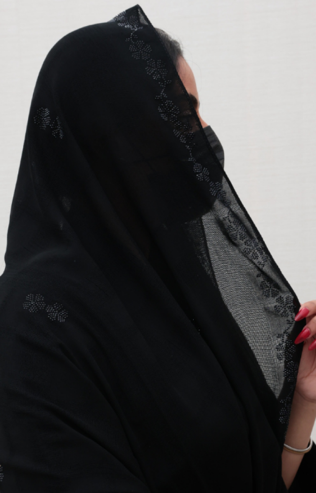 Black Fused Khishah Headscarf