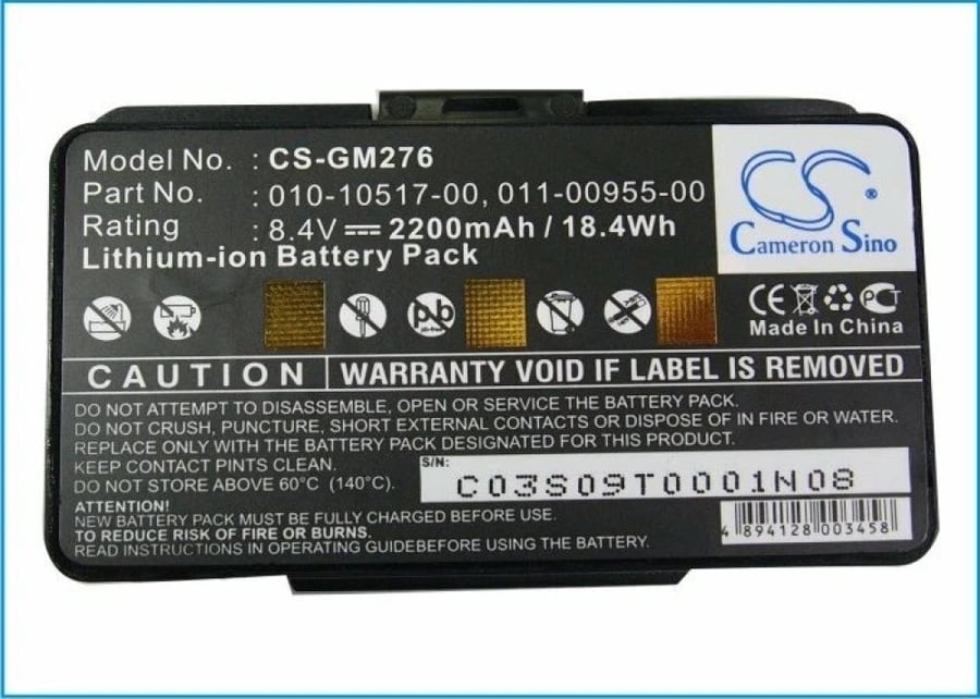 بطاريات للاجهزة :2200mAh Battery For Garmin EGM478,GPSMAP 276,276c,296,376C,378,478,495,478