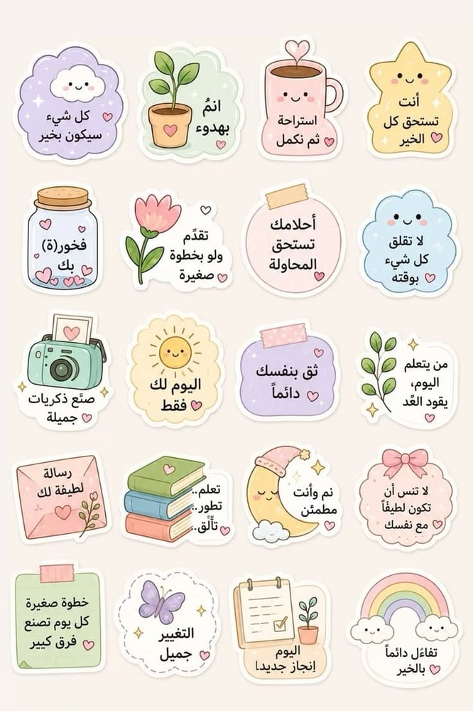 50 ملصق تشجيعي للمدرسه والمنزل