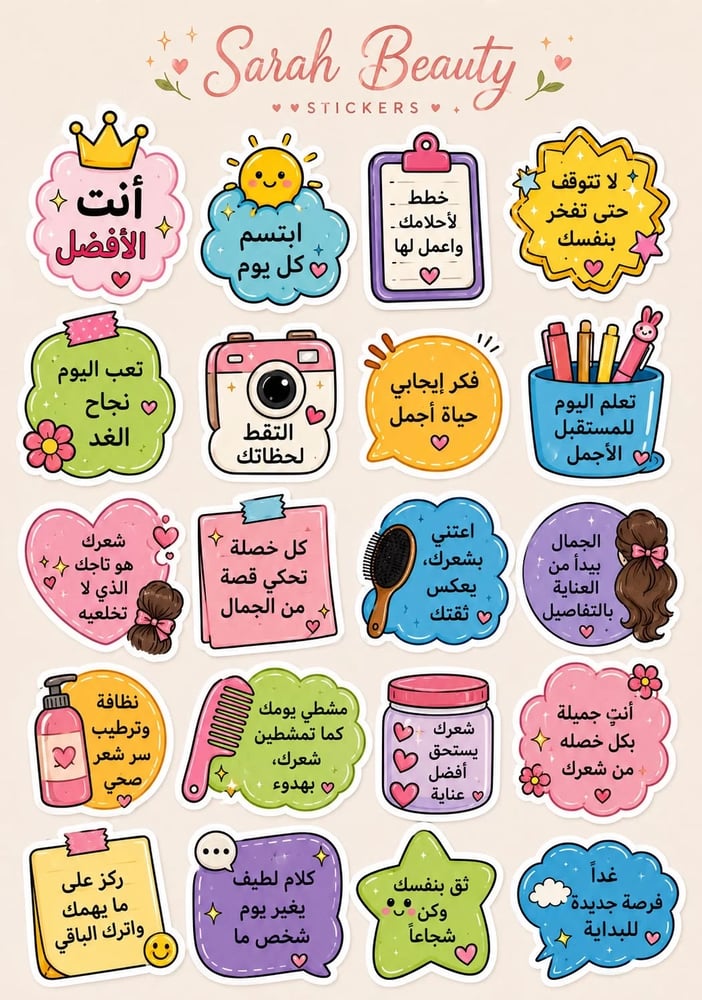 50 ملصق تشجيعي للمدرسه والمنزل