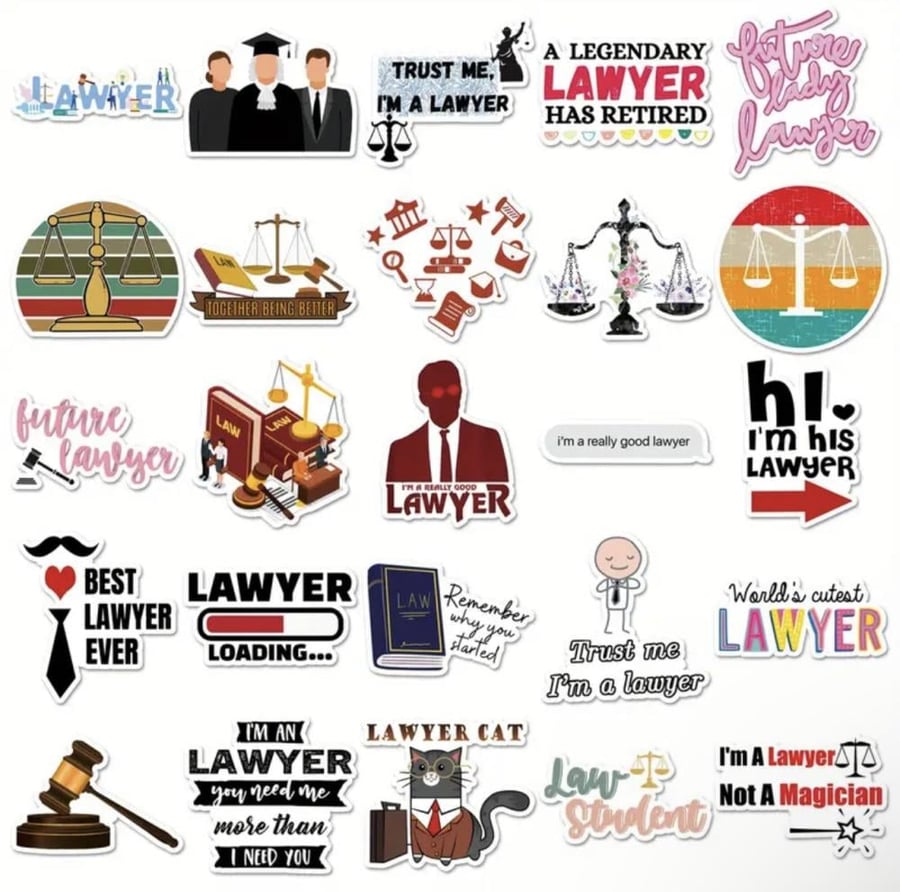 ملصقات قانونية،  ٥٠ ملصق ⚖️