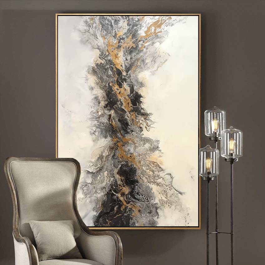 Leather panels abstract art