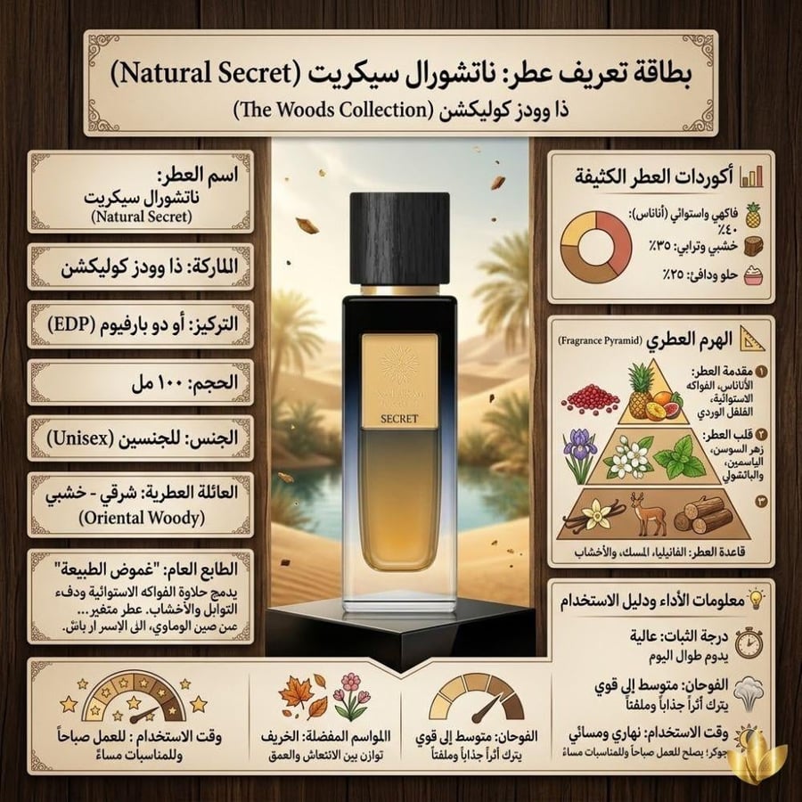 عطر ذا وودز كوليكشن باي ناتشورال سيكريت او دو بارفيوم 100مل