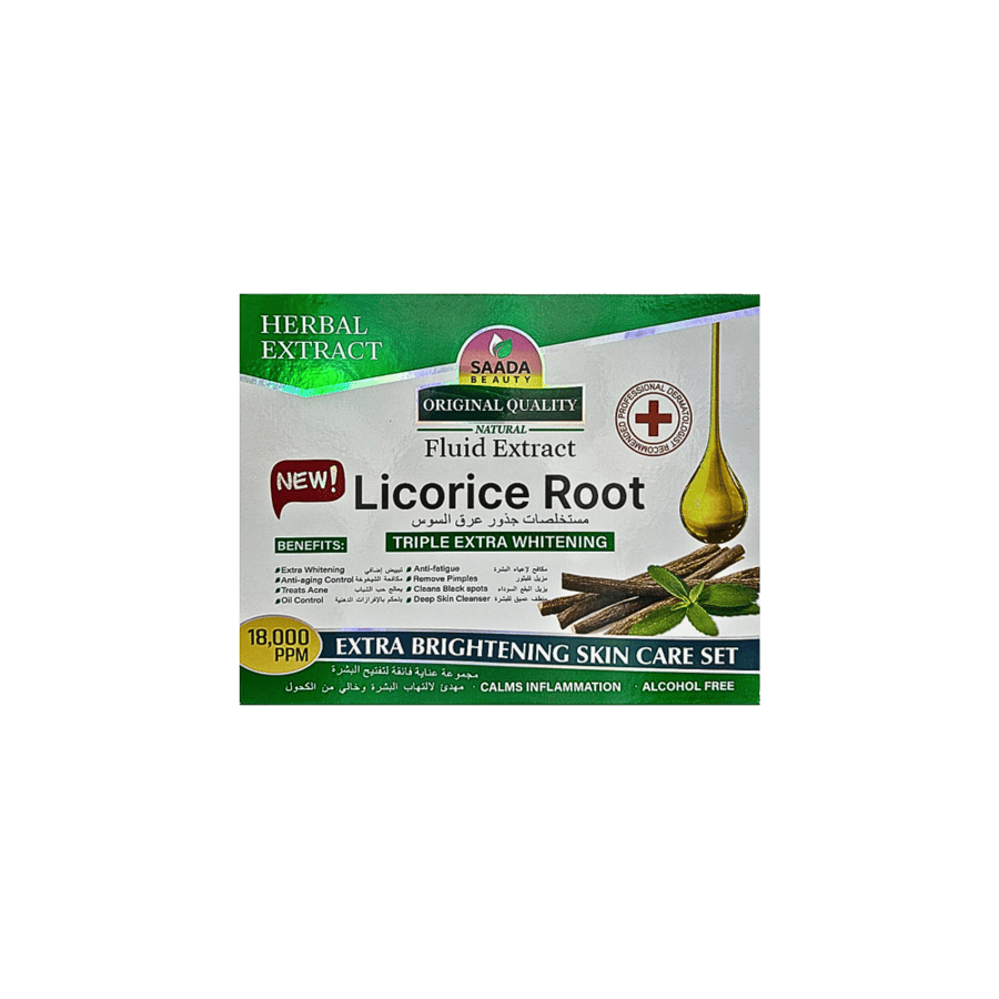 Licorice skin care set from Saada Beauty 5 pieces