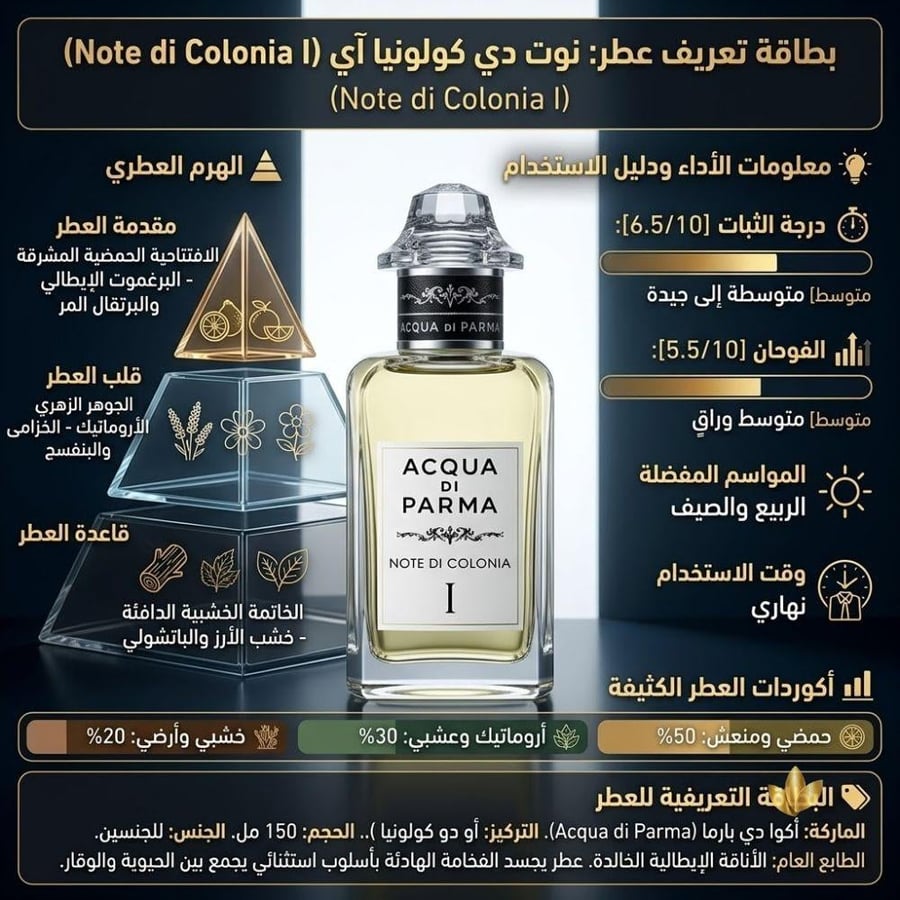Aqua di Parma perfume Note de Cologne -150 ml