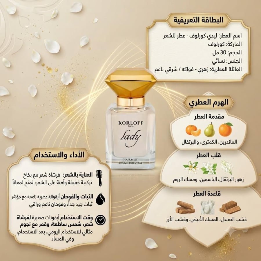 Korlove Lady Korlove perfume for hair - 30ml