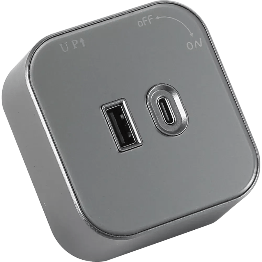 راس فيش مجرى مربع جرافيت مجوز USB+TYPE-C توفل