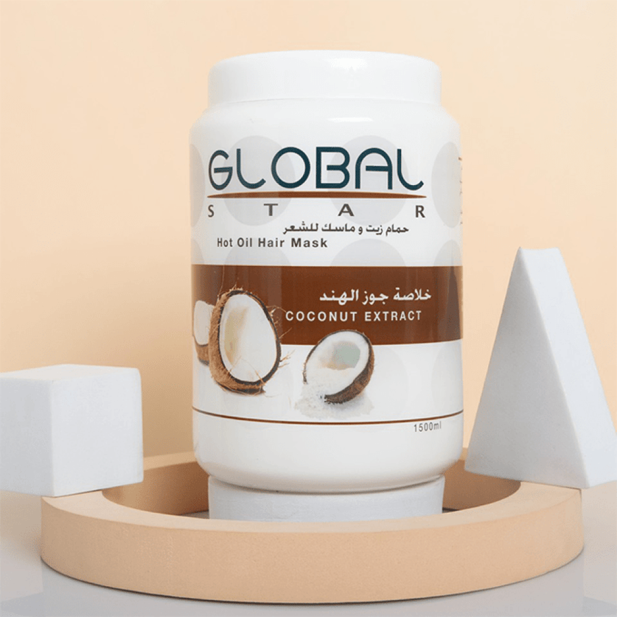 جلوبال ستار ماسك وحمام زيت شعر جوز الهند  - 1.5 L