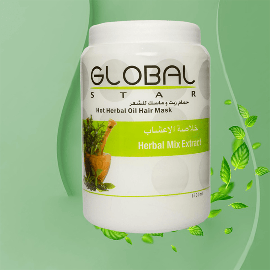 جلوبال ستار ماسك وحمام زيت شعر اعشاب - 1.5 L