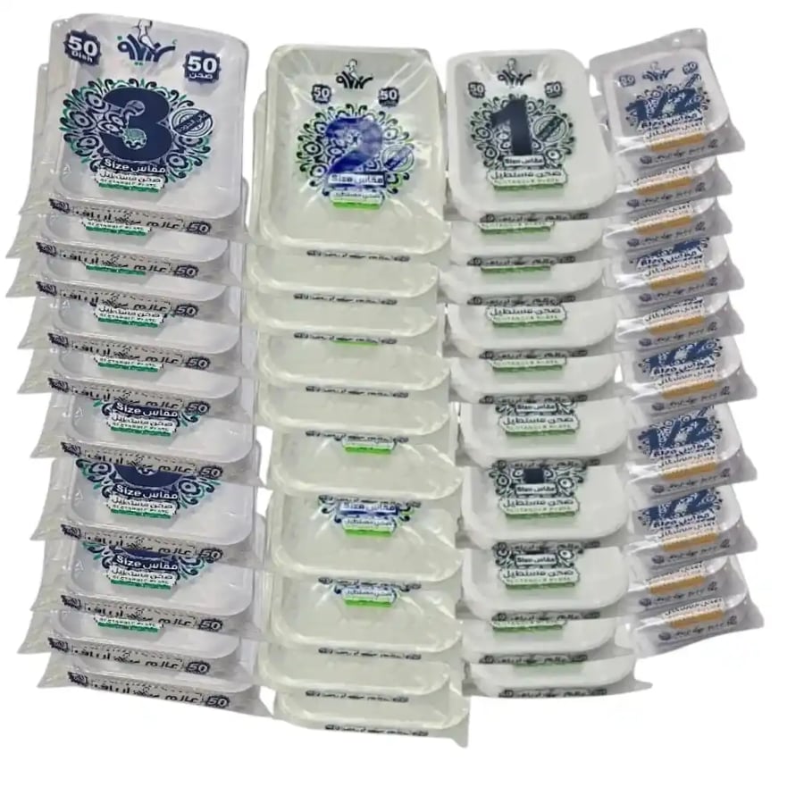 Plastic plates and dishes for food and salads from the countryside