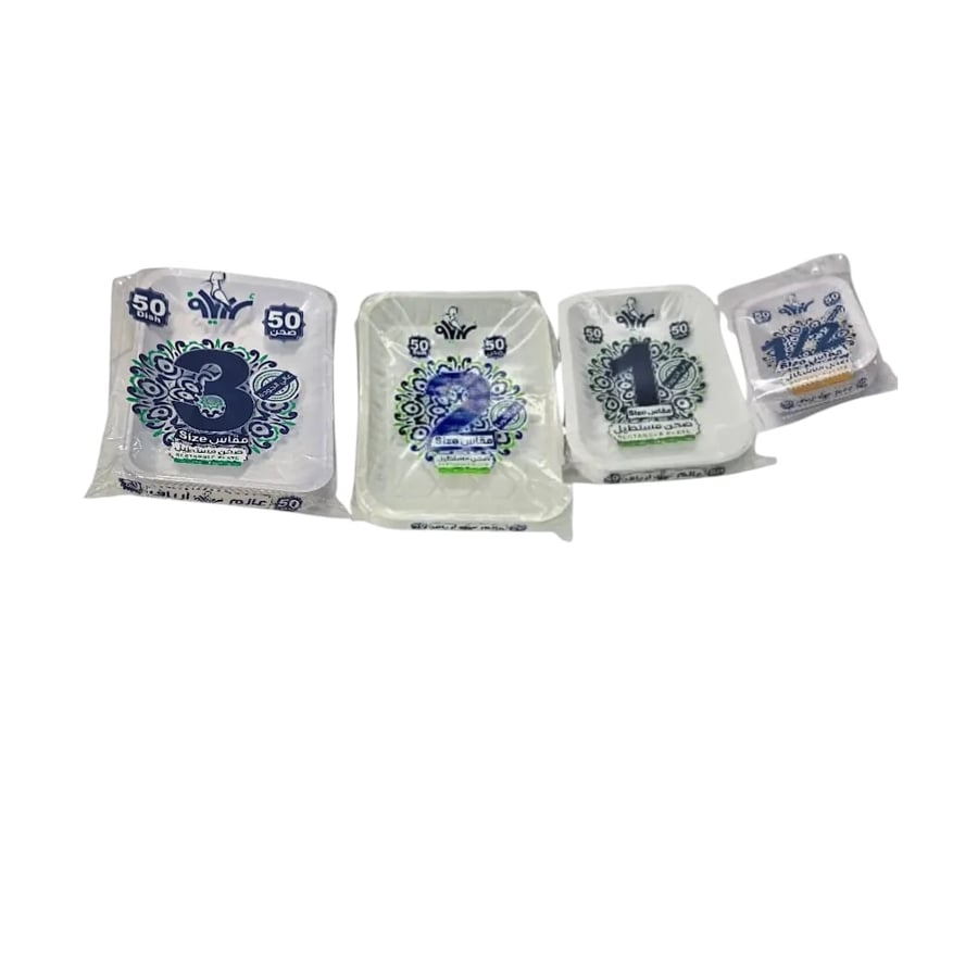 Plastic plates and dishes for food and salads from the countryside