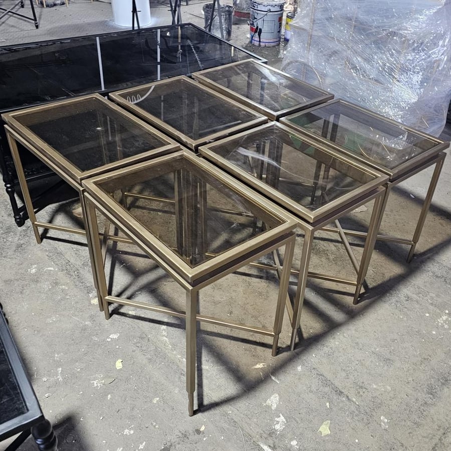 6 pieces of copper services and Jazza honey-colored surface (60% 35 cm)