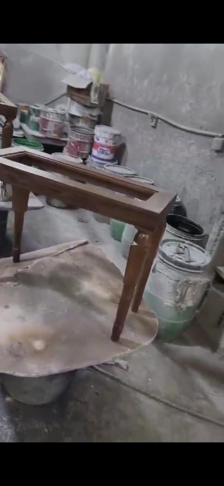 Wooden coffee table set 1+6