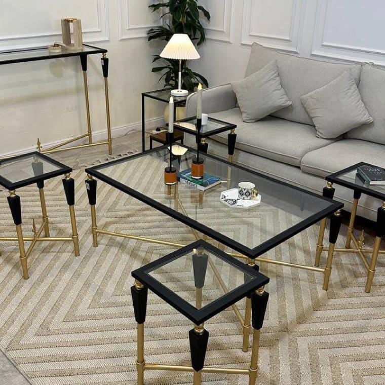 Luxury high sofa table set with entrance (1+4+1)