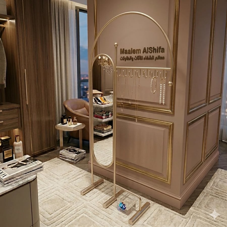 Alaaq abayas with mirror iron champagne