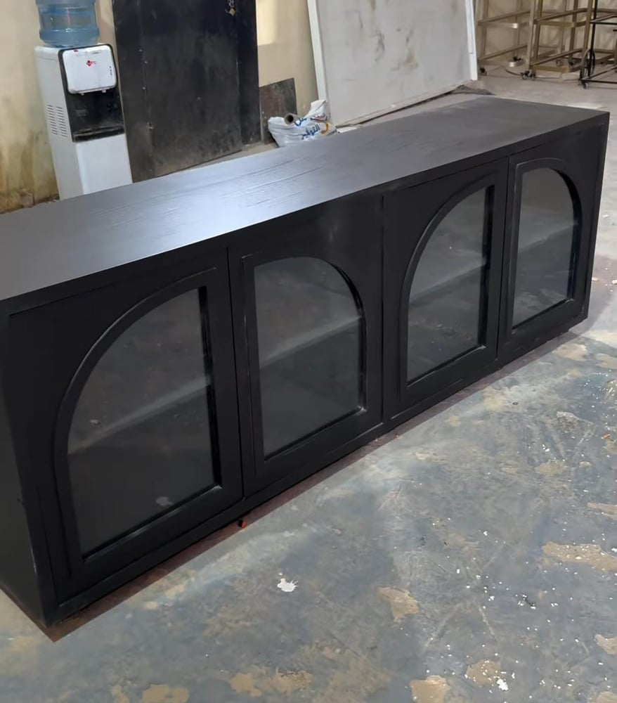 Beautiful reception entrance, black color