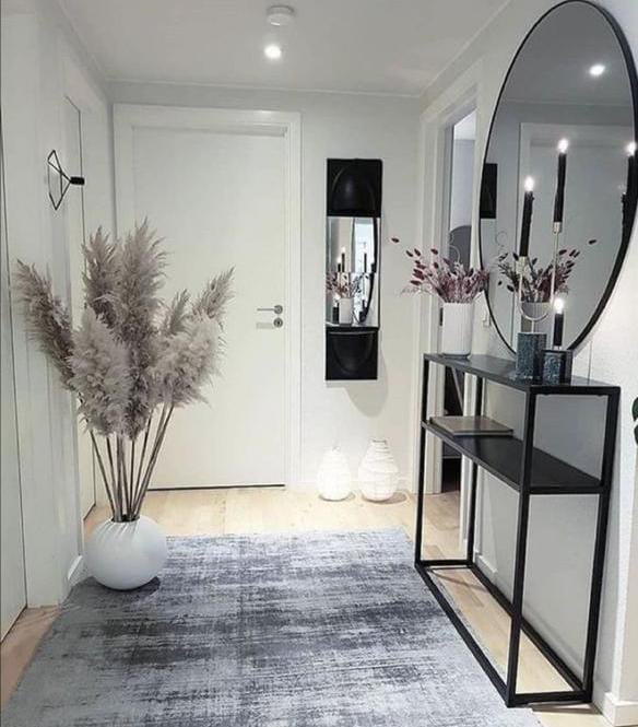 Entrance reception with mirrors, a beautiful shape