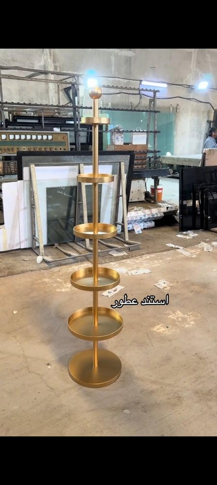 Gold iron perfume stand