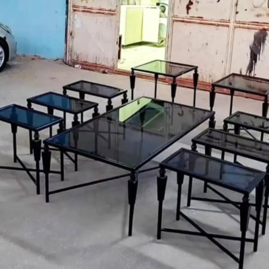 طقم طاولات كنب مرتفع دور واحد(1+6+2)