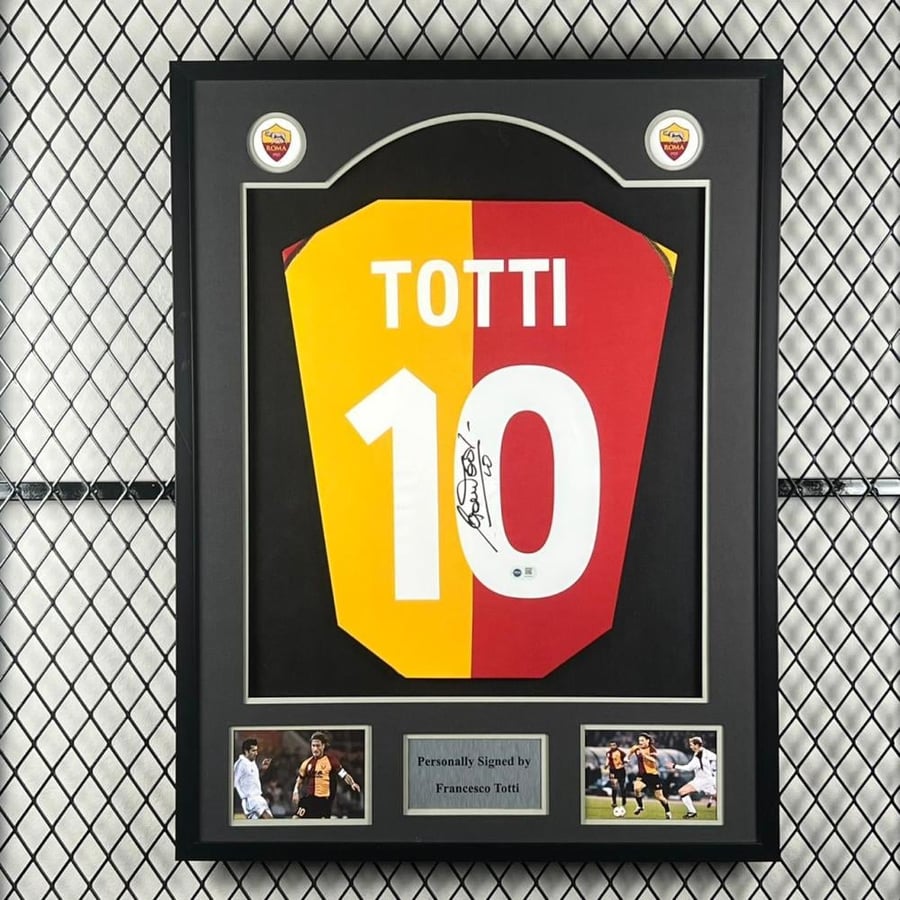 Francesco Totti Signed AS Roma 2001 - 2002 Champions League Jersey
