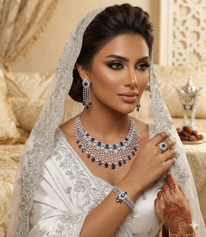 فرع ( سويكت ) طقم شبكة ذهب ابيض عيار 18 الوزن  72.04