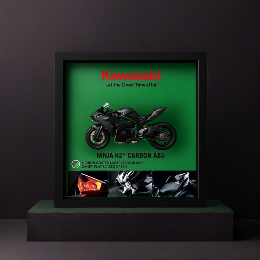 لوحة مجسم دباب اسود Kawasaki H2