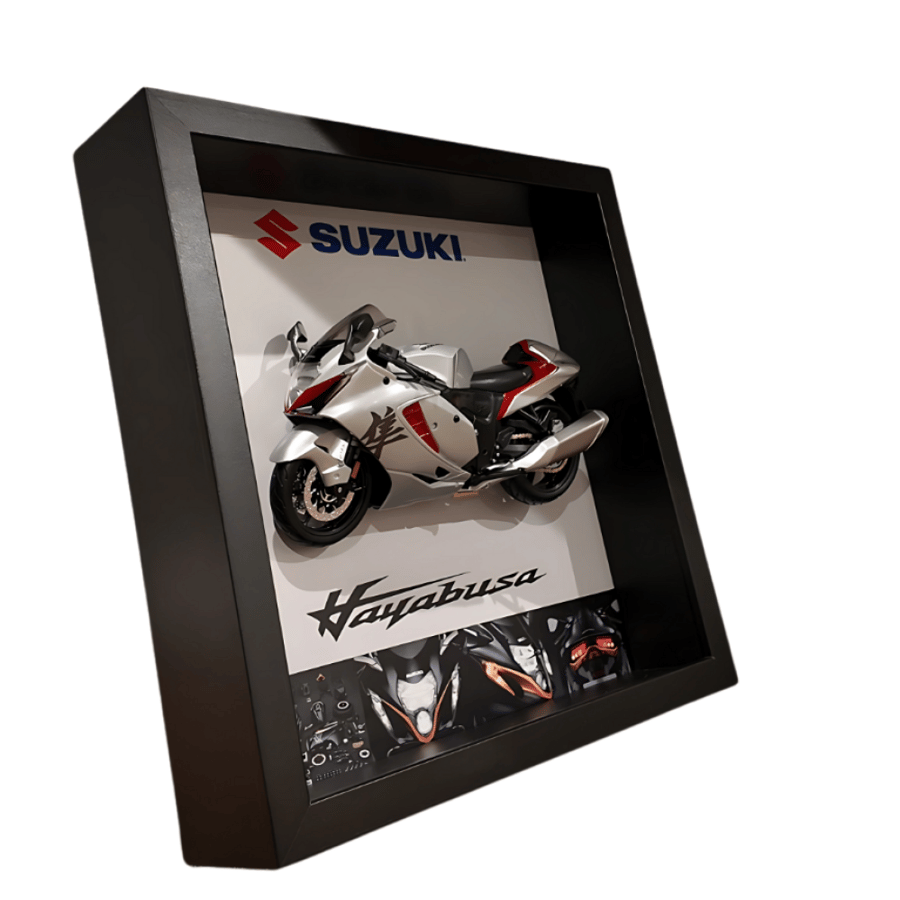 لوحة مجسم Suzuki Hayabusa رصاصي