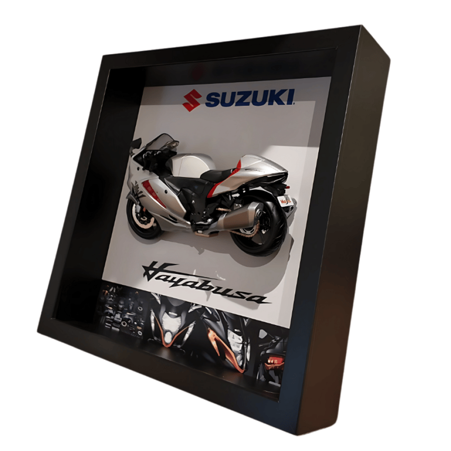 لوحة مجسم Suzuki Hayabusa رصاصي