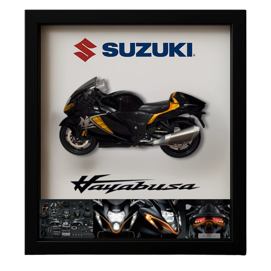 لوحة مجسم Suzuki Hayabusa اسود