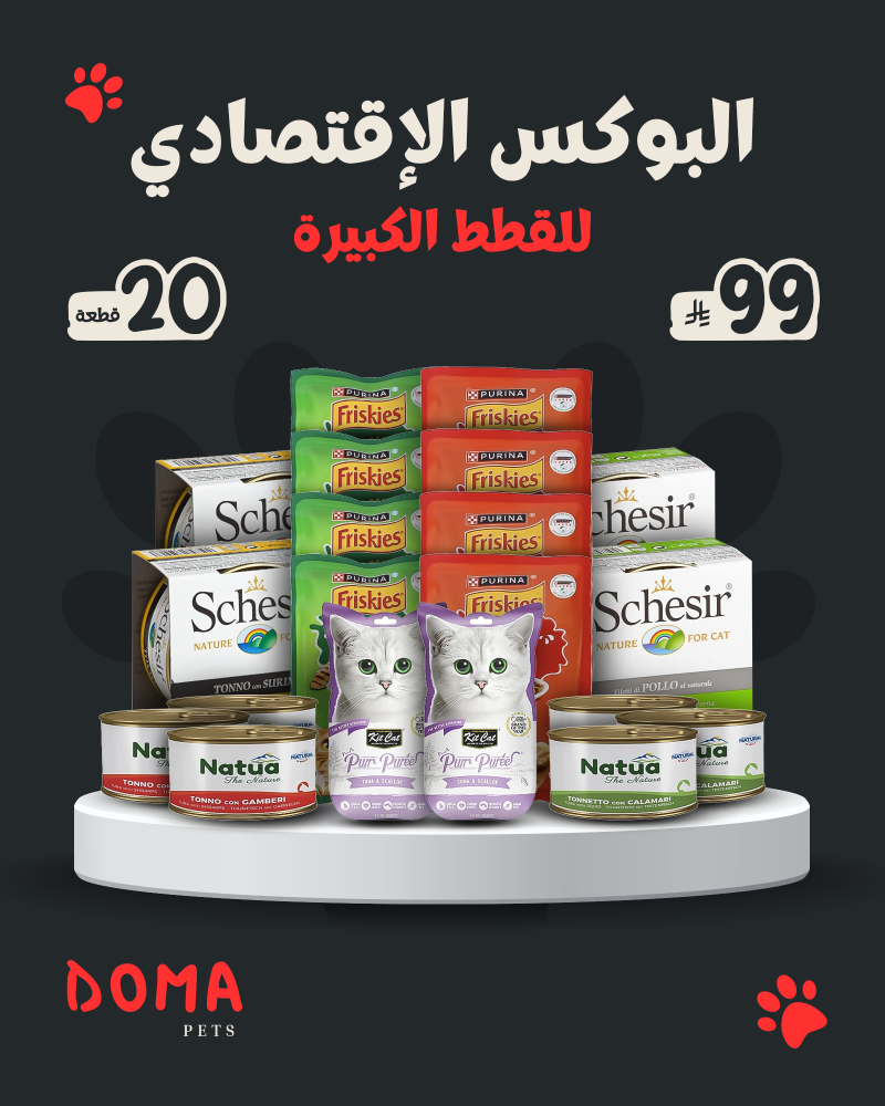 البوكس الاقتصادي للقطط البالغة
