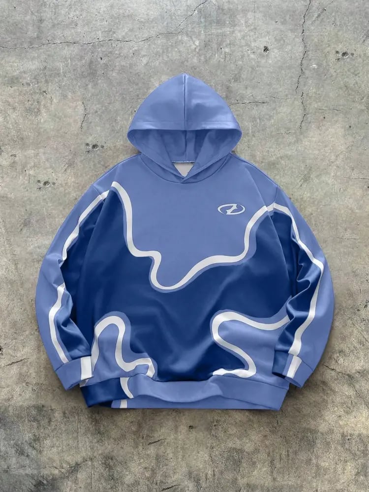 The new unisex hoodie features a hood for spring and fall 2025 with comfortable and soft casual print in three dimensions.